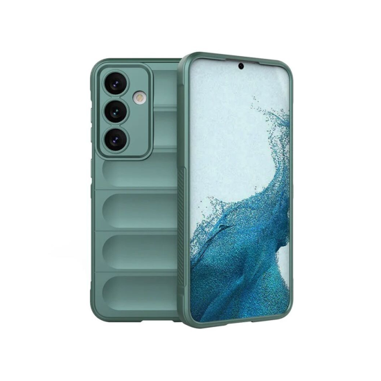 Husa wave, compatibila cu Samsung Galaxy A25, Grip Anti-Soc, Tpu, Deep Green