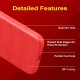 Husa wave, compatibila cu IPhone 15, Grip Anti-Soc, Tpu, Pure Red