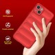 Husa wave, compatibila cu IPhone 14, Grip Anti-Soc, Tpu, Pure Red