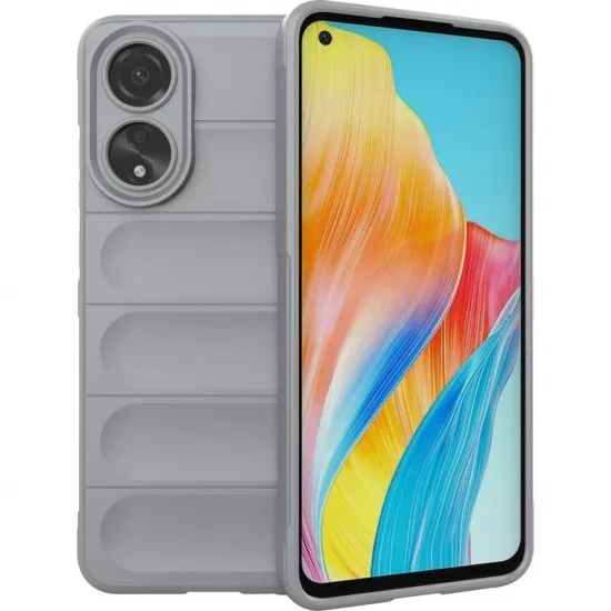 Husa wave, compatibila cu OPPO A38 4G, Grip Anti-Soc, Tpu, Smoke Gray Husa wave, compatibila cu OPPO A38 4G, Grip Anti-Soc, Tpu, Smoke Gray