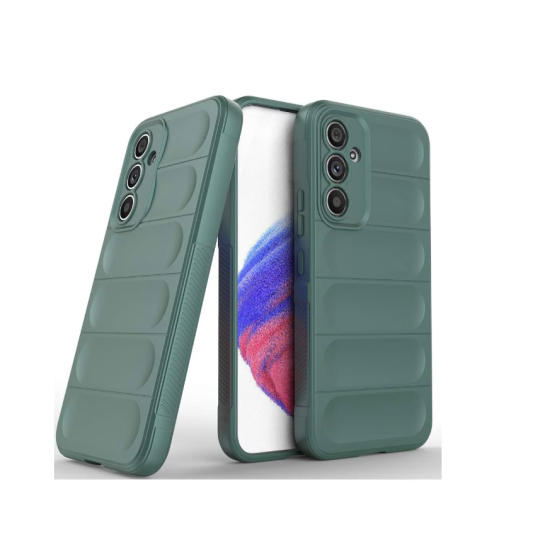 Husa wave, compatibila cu Samsung Galaxy A15, Grip Anti-Soc, Tpu, Deep Green