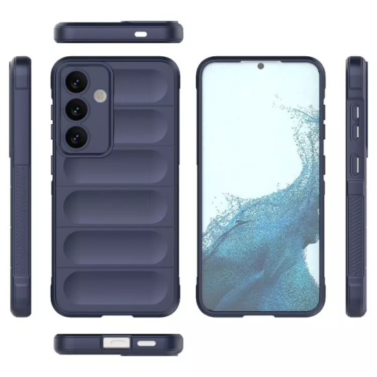 Husa wave, compatibila cu Samsung Galaxy A25, Grip Anti-Soc, Tpu, Navy Blue