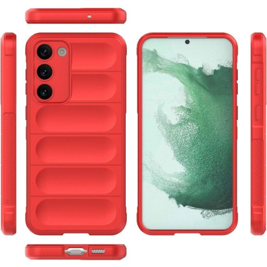 Husa wave, compatibila cu Samsung Galaxy A25, Grip Anti-Soc, Tpu, Pure Red