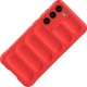 Husa wave, compatibila cu Samsung Galaxy A55, Grip Anti-Soc, Tpu, Pure Red