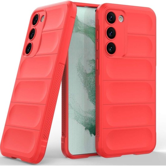 Husa wave, compatibila cu Samsung Galaxy A25, Grip Anti-Soc, Tpu, Pure Red