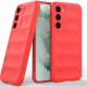 Husa wave, compatibila cu Samsung Galaxy S24 Plus, Grip Anti-Soc, Tpu, Pure Red