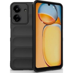 Husa wave, compatibila cu xiaomi redmi 13c, Grip Anti-Soc, Tpu, Negru Husa wave, compatibila cu xiaomi redmi 13c, Grip Anti-Soc, Tpu, Negru