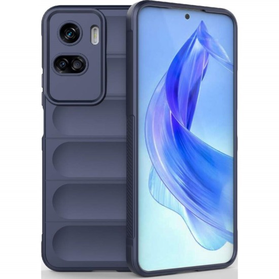 Husa wave, compatibila cu Honor 90 Lite, Grip Anti-Soc, Tpu, Navy Blue