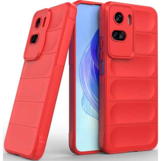 Husa wave, compatibila cu Honor 90 Lite, Grip Anti-Soc, Tpu, Pure Red