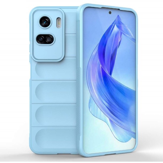 Husa wave, compatibila cu Honor 90 Lite, Grip Anti-Soc, Tpu, Baby Blue