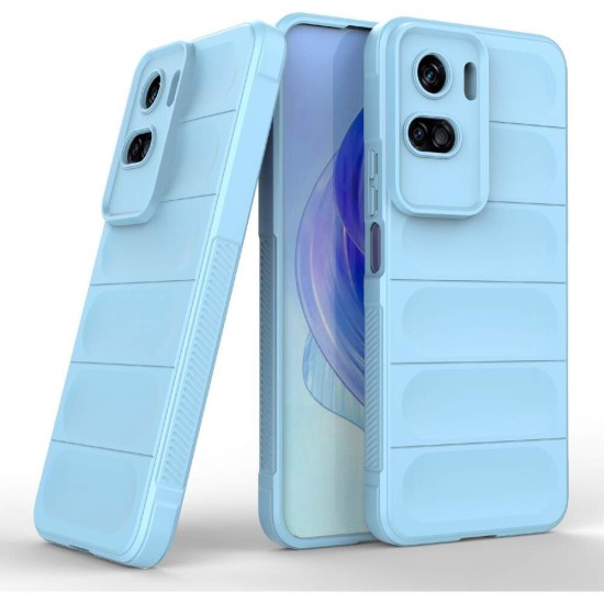 Husa wave, compatibila cu Honor 90 Lite, Grip Anti-Soc, Tpu, Baby Blue