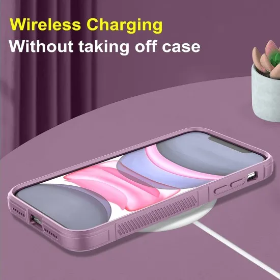 Husa wave, compatibila cu IPhone 14 Pro Max, Grip Anti-Soc, Tpu, Light Purple