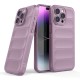 Husa wave, compatibila cu IPhone 14 Pro Max, Grip Anti-Soc, Tpu, Light Purple