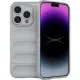 Husa wave, compatibila cu IPhone 15 Pro Max, Grip Anti-Soc, Tpu, Smoke Gray