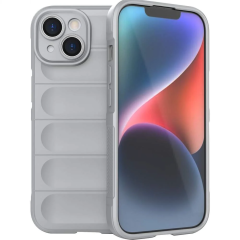 Husa wave, compatibila cu IPhone 14, Grip Anti-Soc, Tpu, Smoke Gray Husa wave, compatibila cu IPhone 14, Grip Anti-Soc, Tpu, Smoke Gray