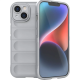 Husa wave, compatibila cu IPhone 15, Grip Anti-Soc, Tpu, Smoke Gray