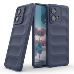 Husa wave, compatibila cu Motorola Moto G84, Grip Anti-Soc, Tpu, Navy Blue