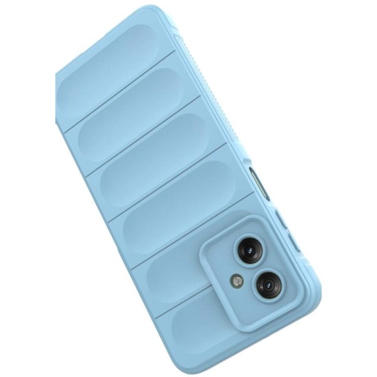 Husa wave, compatibila cu Motorola Moto G34, Grip Anti-Soc, Tpu, Baby Blue