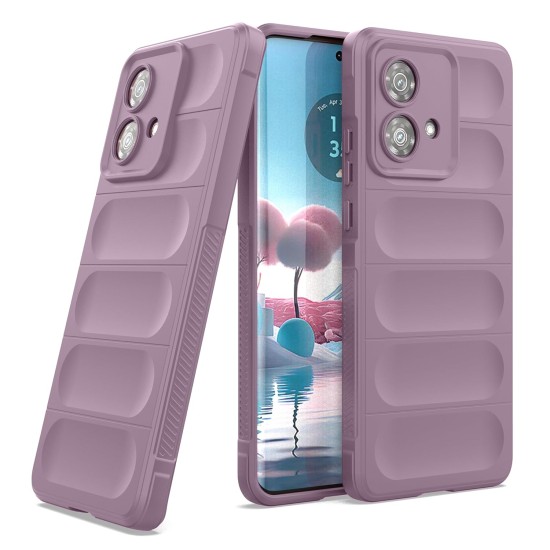 Husa wave, compatibila cu Motorola Moto G34, Grip Anti-Soc, Tpu, Night Purple