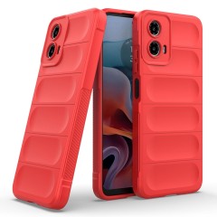 Husa wave, compatibila cu Motorola Moto G84, Grip Anti-Soc, Tpu, Pure Red