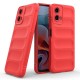 Husa wave, compatibila cu Motorola Moto G34, Grip Anti-Soc, Tpu, Pure Red