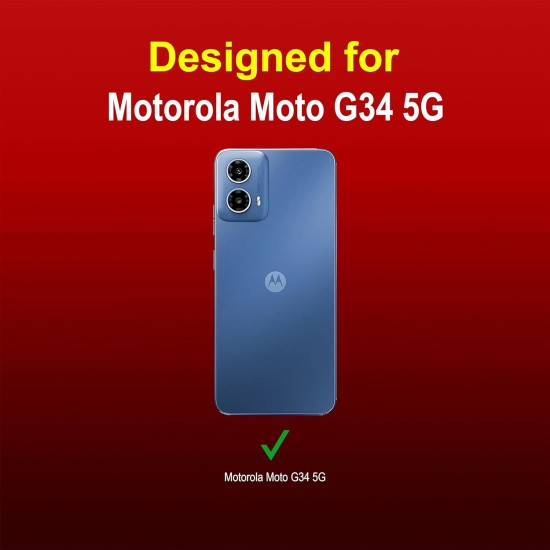 Husa wave, compatibila cu Motorola Moto G34, Grip Anti-Soc, Tpu, Pure Red