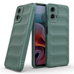 Husa wave, compatibila cu Motorola Moto G84, Grip Anti-Soc, Tpu, Deep Green