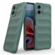 Husa wave, compatibila cu Motorola Moto G34, Grip Anti-Soc, Tpu, Deep Green