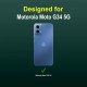 Husa wave, compatibila cu Motorola Moto G34, Grip Anti-Soc, Tpu, Deep Green