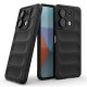 Husa wave, compatibila cu Xiaomi Redmi Note 13 5G, Grip Anti-Soc, Tpu, Night Black