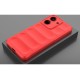 Husa wave, compatibila cu xiaomi redmi 13c, Grip Anti-Soc, Tpu, Pure Red