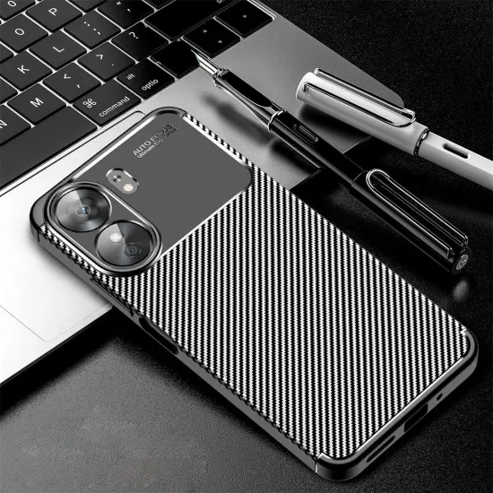 Husa Auto Focus Carbon ALC Mobile, Pentru XIAOMI Redmi 13C - Negru Husa Auto Focus Carbon ALC Mobile, Pentru XIAOMI Redmi 13C - Negru