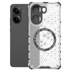 Husa compatibil cu Xiaomi Redmi 13C cu protectie spate si margini anti-soc, Transparent – Model Fagure Husa compatibil cu Xiaomi Redmi 13C cu protectie spate si margini anti-soc, Transparent – Model Fagure