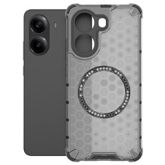 Husa compatibil cu Xiaomi Redmi 13C cu protectie spate si margini anti-soc, Fumuriu – Model Fagure Husa compatibil cu Xiaomi Redmi 13C cu protectie spate si margini anti-soc, Fumuriu – Model Fagure