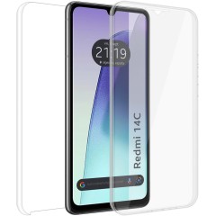 Husa 360 compatibila cu Xiaomi Redmi 14C - V2 Transparent fata si spate Husa 360 compatibila cu Xiaomi Redmi 14C - V2 Transparent fata si spate