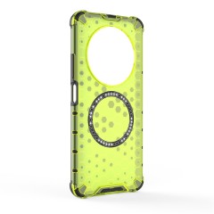 Husa compatibil cu Xiaomi Redmi 14C cu protectie spate si margini anti-soc, Verde – Model Fagure Husa compatibil cu Xiaomi Redmi 14C cu protectie spate si margini anti-soc, Verde – Model Fagure