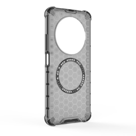 Husa compatibil cu Xiaomi Redmi 14C cu protectie spate si margini anti-soc, Fumuriu – Model Fagure Husa compatibil cu Xiaomi Redmi 14C cu protectie spate si margini anti-soc, Fumuriu – Model Fagure