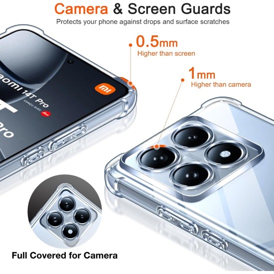 Husa Anti soc, transparenta compatibila cu Xiaomi 14T