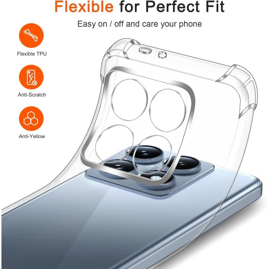 Husa Anti soc, transparenta compatibila cu Xiaomi 14T