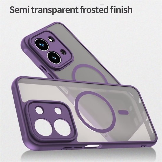 Husa Matte MagSafe pentru Xiaomi Redmi 15C [173MM], protectie completa, contur Mov
