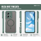 Husa Matte MagSafe pentru Xiaomi Redmi 15C [173MM], protectie completa, contur Verde