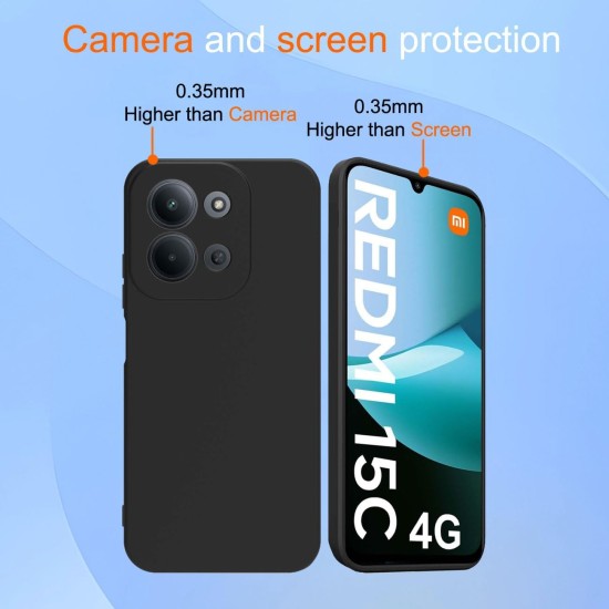 Husa Soft Touch, slim, ALC Mobile, anti soc, compatibila cu Xiaomi Redmi 15C, Negru Tpu Husa Soft Touch, slim, ALC Mobile, anti soc, compatibila cu Xiaomi Redmi 15C, Negru Tpu