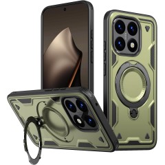 Husa military armour cu inel metalic, ALC MOBILE, compatibila cu Xiaomi Redmi 15T, Verde