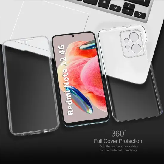 Husa 360 compatibila cu Xiaomi Redmi Note 12 4G - V2 Transparent fata si spate Husa 360 compatibila cu Xiaomi Redmi Note 12 4G - V2 Transparent fata si spate