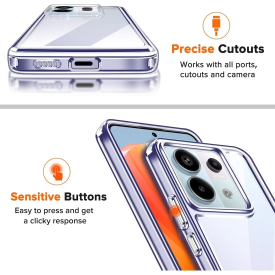 Husa Anti soc, transparenta compatibila cu Xiaomi Redmi Note 13 Pro 5G