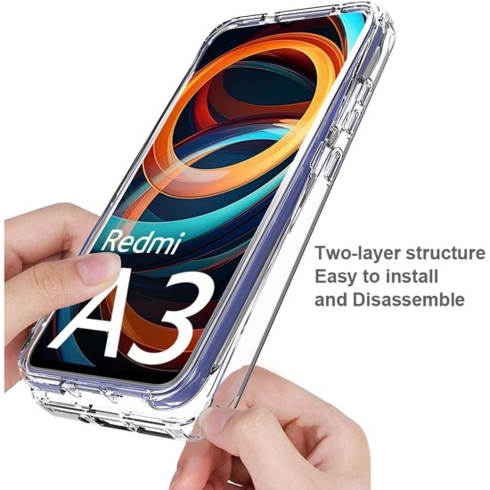 Husa 360 compatibila cu Xiaomi Redmi A3 - V2 Transparent fata si spate Husa 360 compatibila cu Xiaomi Redmi A3 - V2 Transparent fata si spate