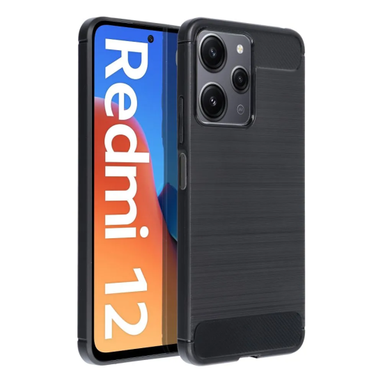 Husa carbon compatibila cu XIAOMI Redmi 12 4G / Redmi 12 5G black