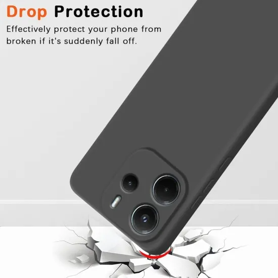 Husa Soft Touch, slim, ALC Mobile, anti soc, compatibila cu Xiaomi Redmi Note 14 4G, Negru Tpu