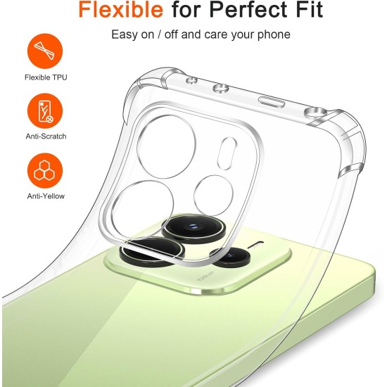 Husa Anti soc, transparenta compatibila cu Xiaomi Redmi Note 14 4G Husa Anti soc, transparenta compatibila cu Xiaomi Redmi Note 14 4G