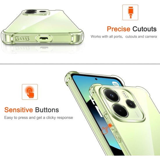 Husa Anti soc, transparenta compatibila cu Xiaomi Redmi Note 14 4G Husa Anti soc, transparenta compatibila cu Xiaomi Redmi Note 14 4G